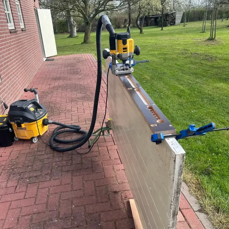 Deur vakkundig in een klem ingespannen en stofvrij ingefreesd voor een SKG*** meerpuntssluiting in Groessen